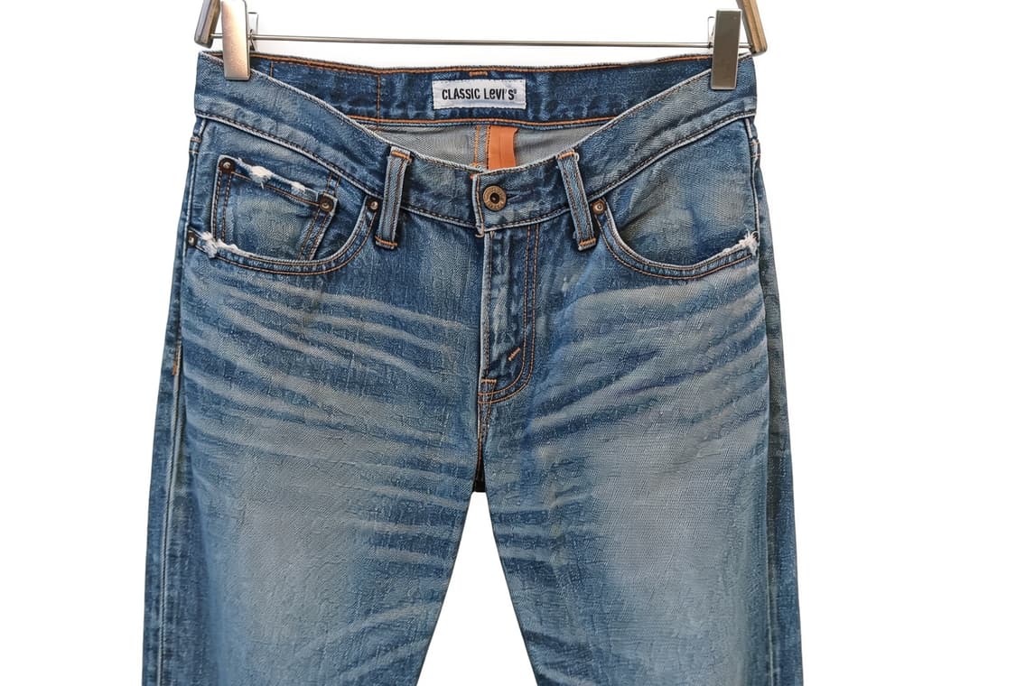  Levi's 502 워싱 테이퍼드 프린지 데님펜츠 상품이미지2