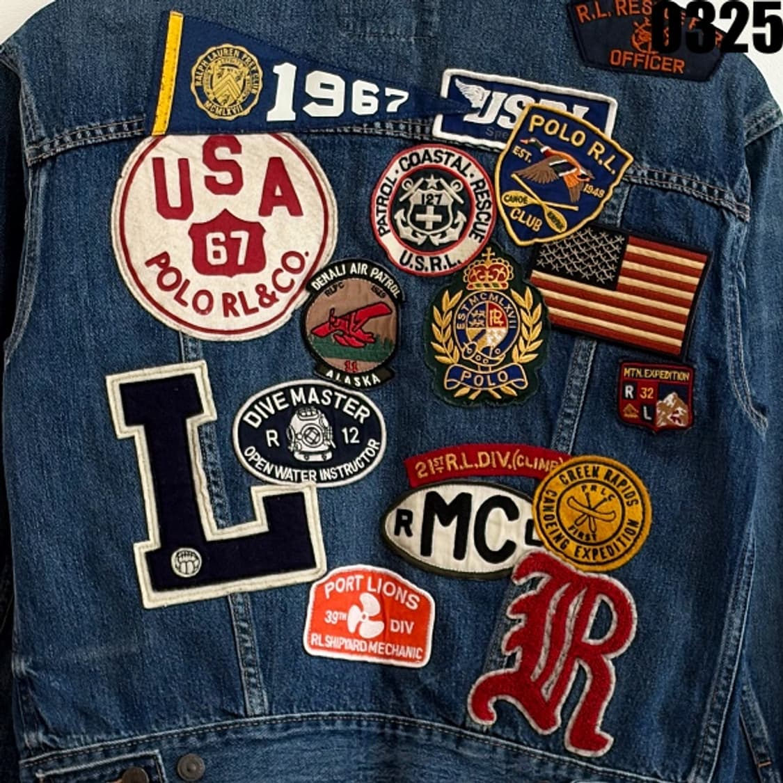 폴로 랄프로렌 패치 데님 트러커 자켓 S 0325 상품이미지2