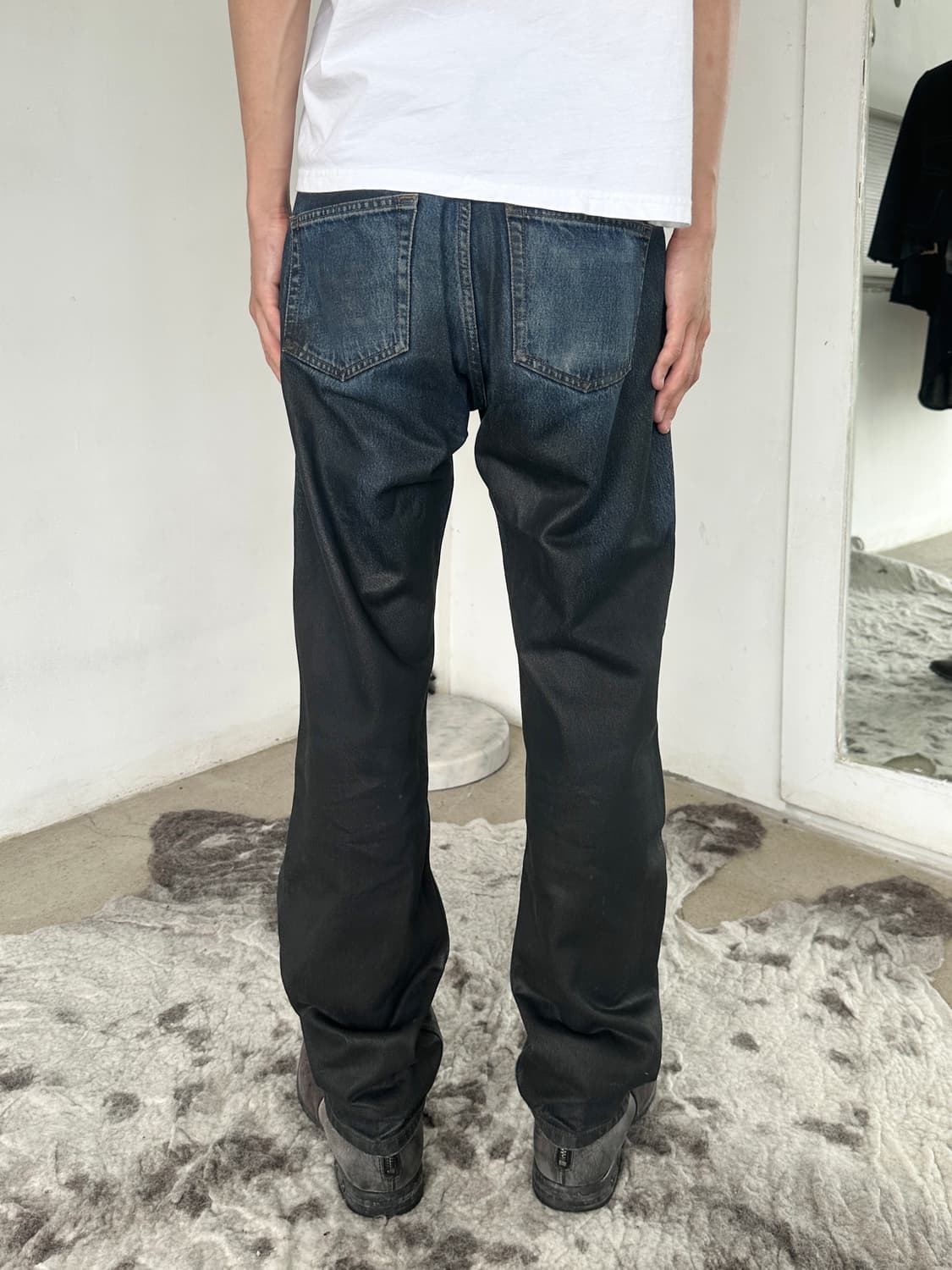 나마체코 왁스 코팅 데님 팬츠 상품이미지4