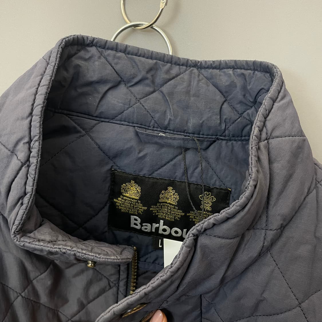 바버 네이비 퀄팅 자켓 L 상품이미지5