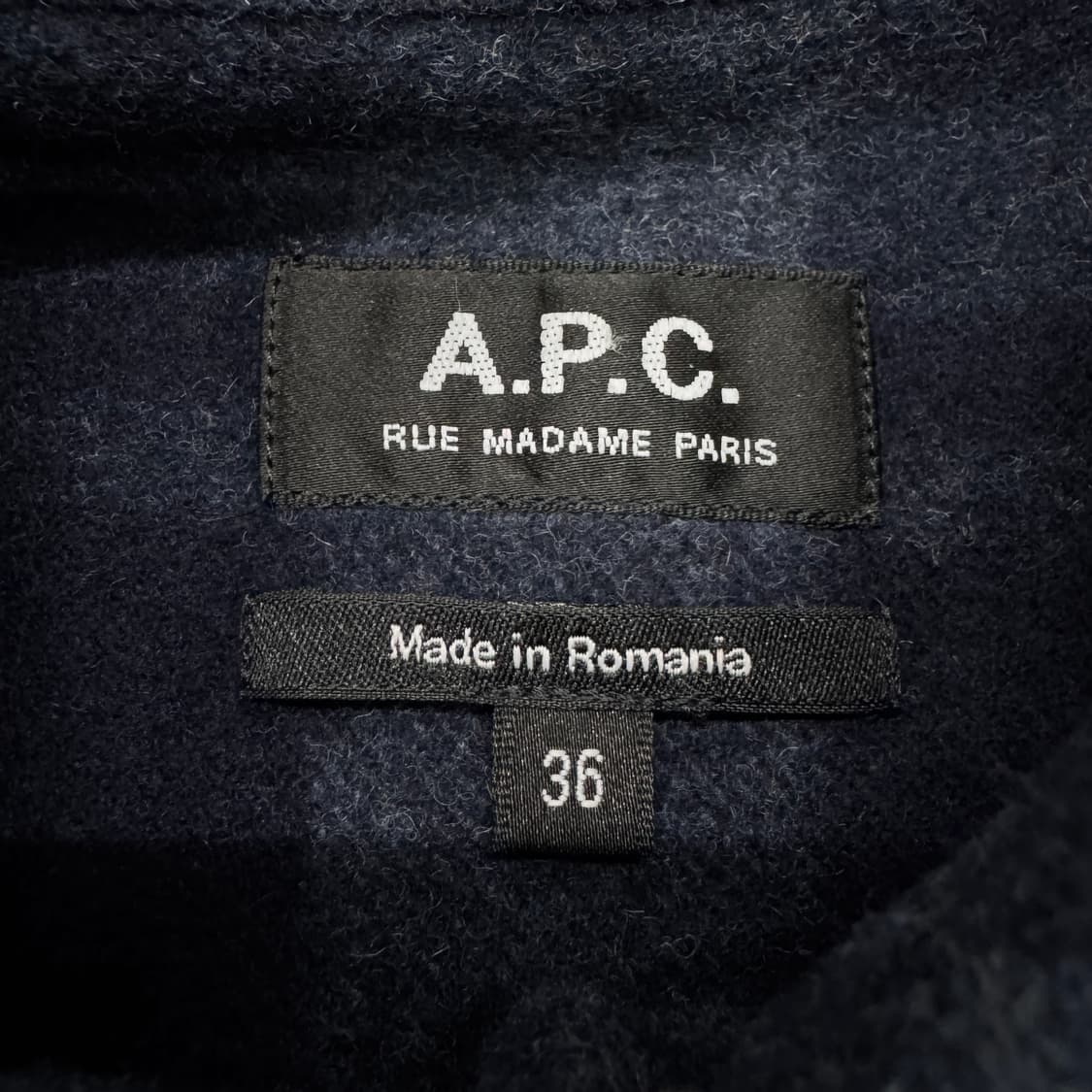 아페쎄 체크 울 모직 셔츠 상품이미지5