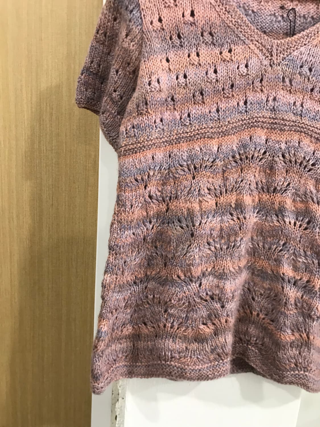 핑크 반팔 니트 상품이미지6