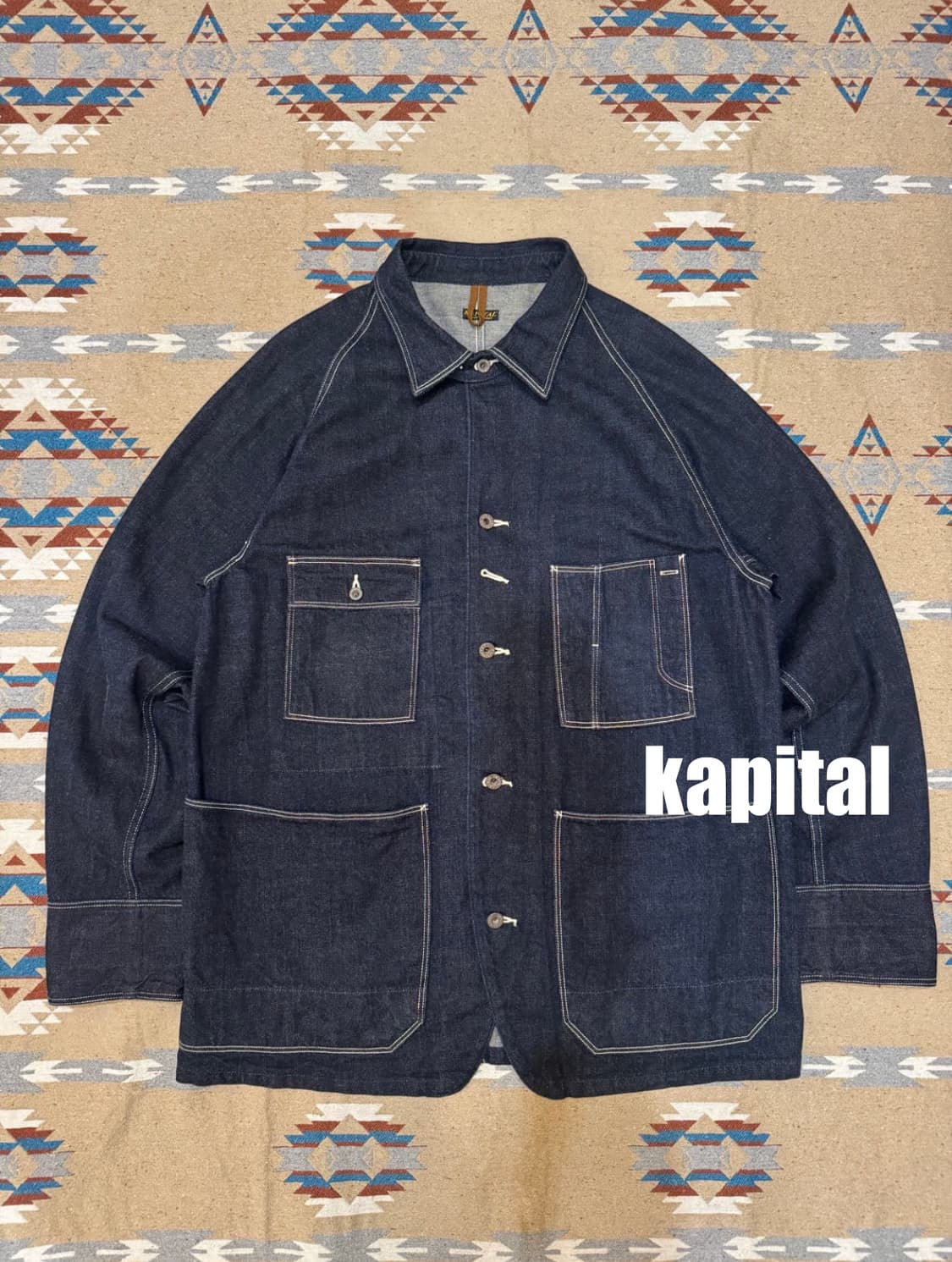 [4][XL] 캐피탈 12온즈 데님 캑터스 커버롤 인디고 상품이미지1