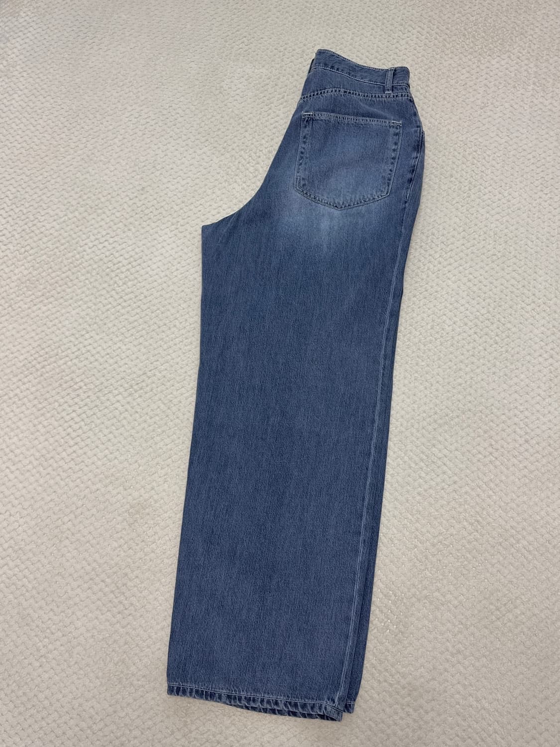 [3] 비긴202 원턱 와이드 슬랙스 데님 팬츠 [페이디드 블루] 상품이미지8