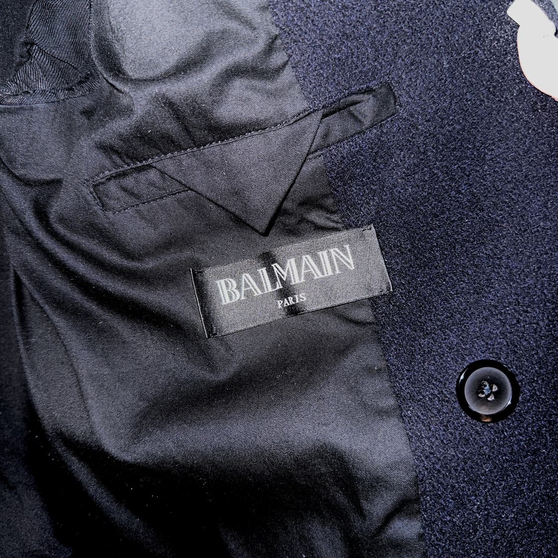 2000s 아카이브 발망 네이비 나폴레옹 피코트 상품이미지4