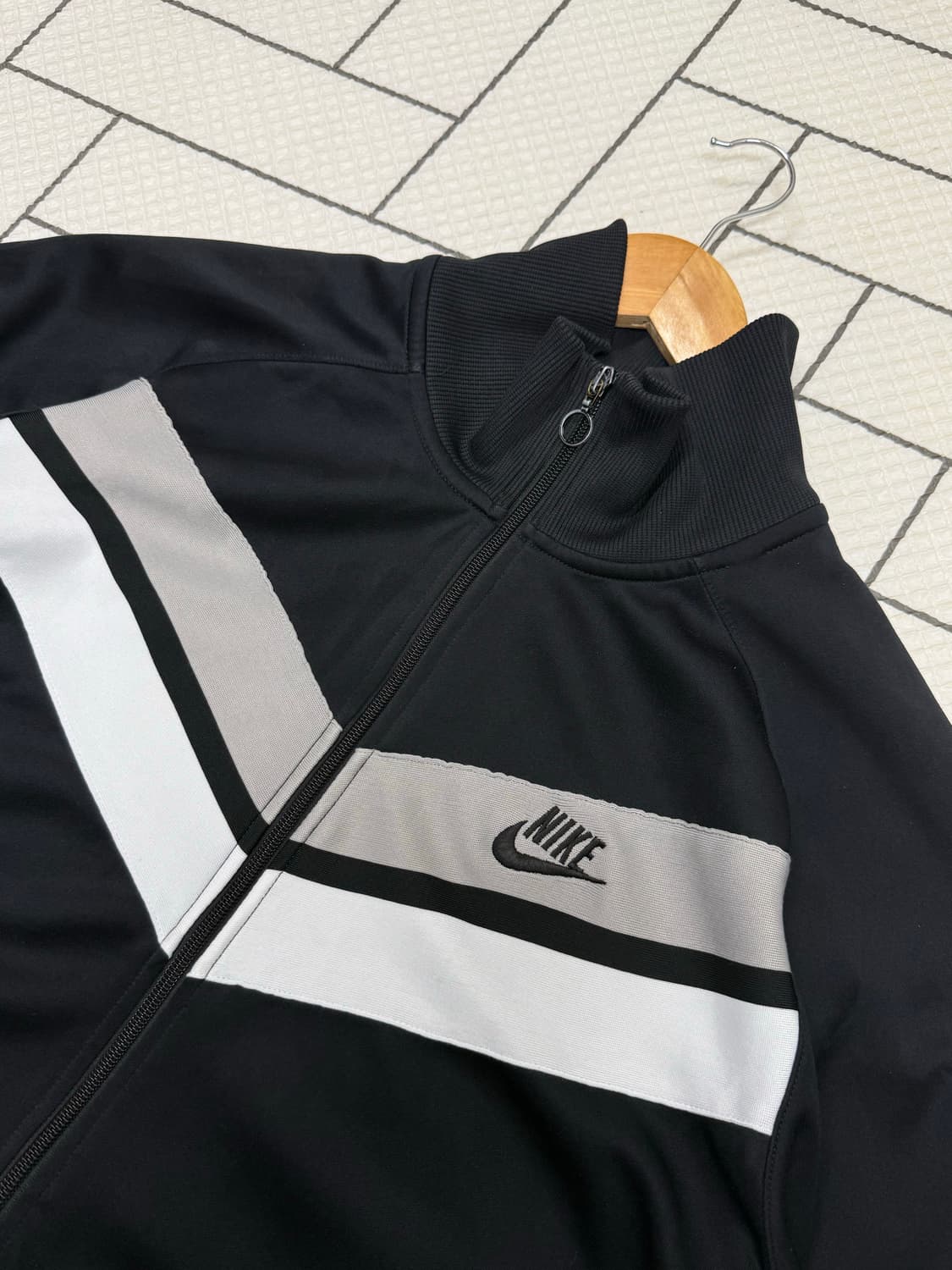 남성 110 xxl / 나이키 올드스쿨 져지 트랙탑 블랙 상품이미지3