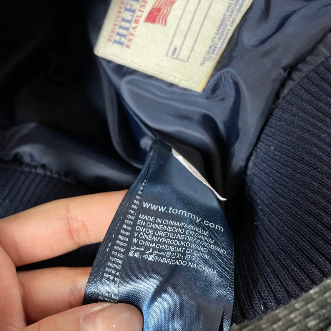 타미힐피거 키즈 네이비 퀄팅 경량패딩 자켓 104 상품이미지6