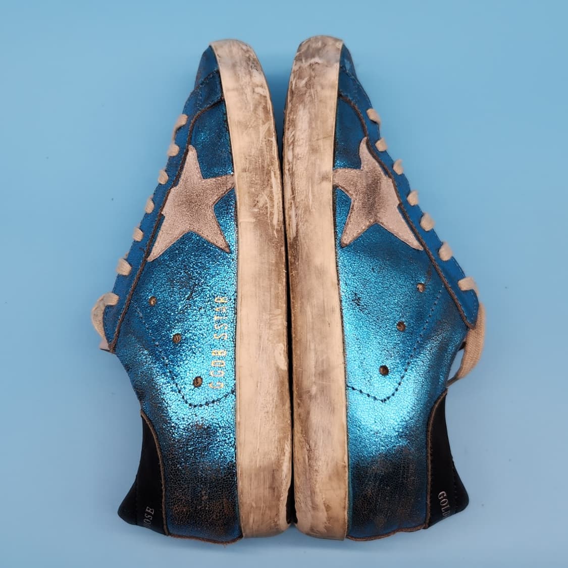 oo 골든구스 슈퍼스타 블루 글리터 스니커즈 220 상품이미지5