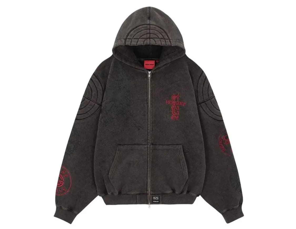 인세인개러지 숄더 패디드 후드집업 상품이미지1