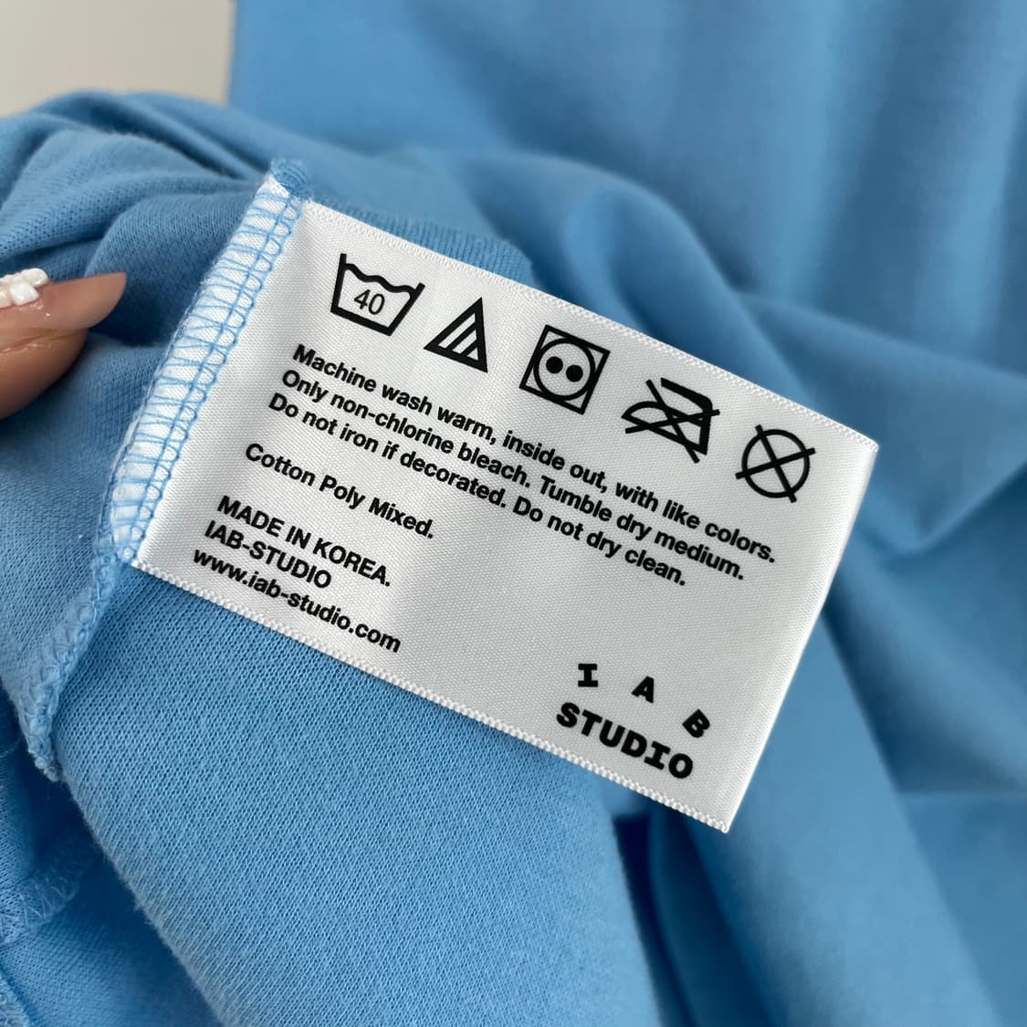 아이앱 스튜디오 스카이블루 반팔 티셔츠 상품이미지8