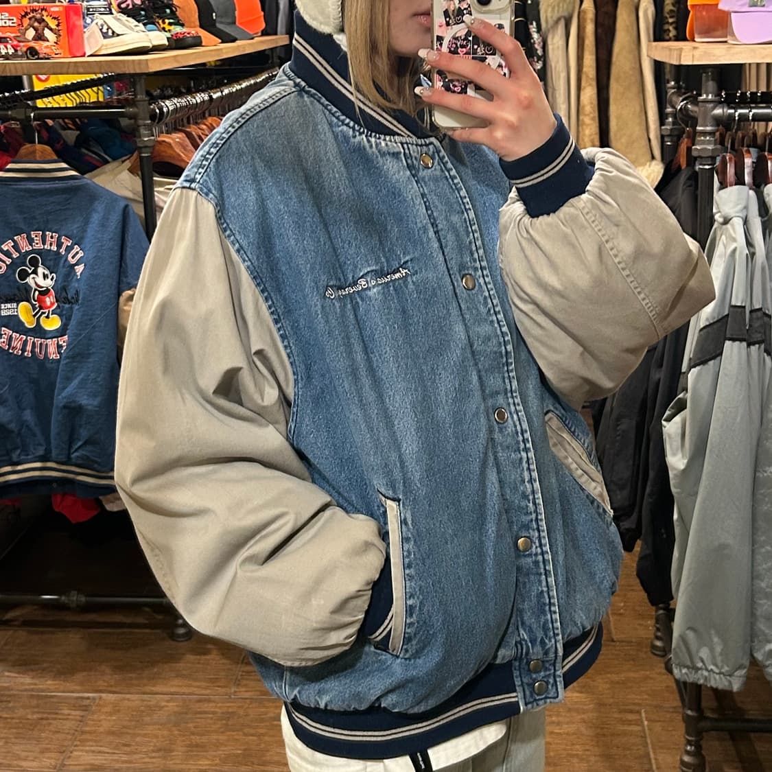 [HI] VTG 데님 바시티 자켓 진청 상품이미지3