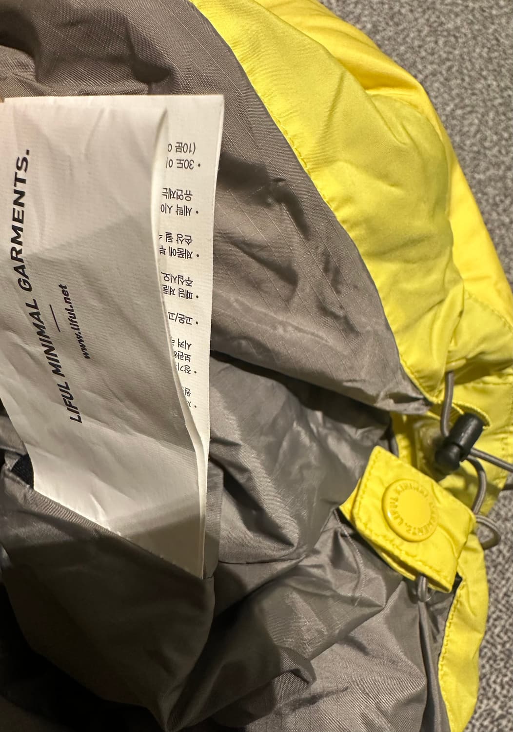 라이풀 다운 조끼 옐로우 3사이즈 상품이미지3