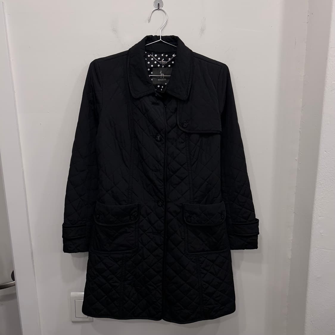 해지스 놈코어 여성 카라 퀼팅 트렌치코트 상품이미지2