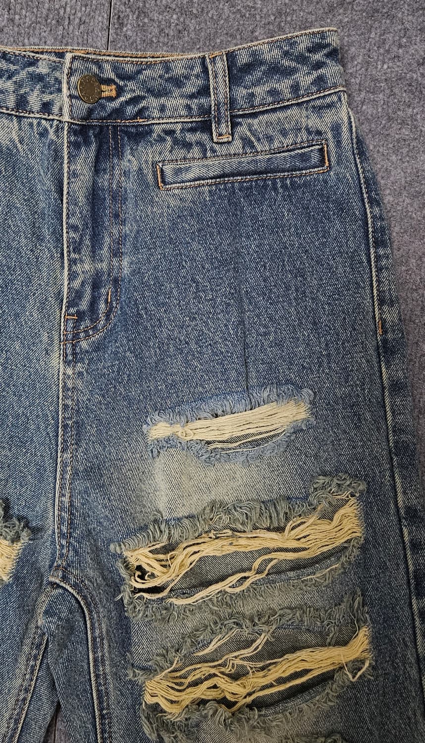 24ANS 디스트로이드 펑키 찢청 팬츠(급처) 상품이미지2