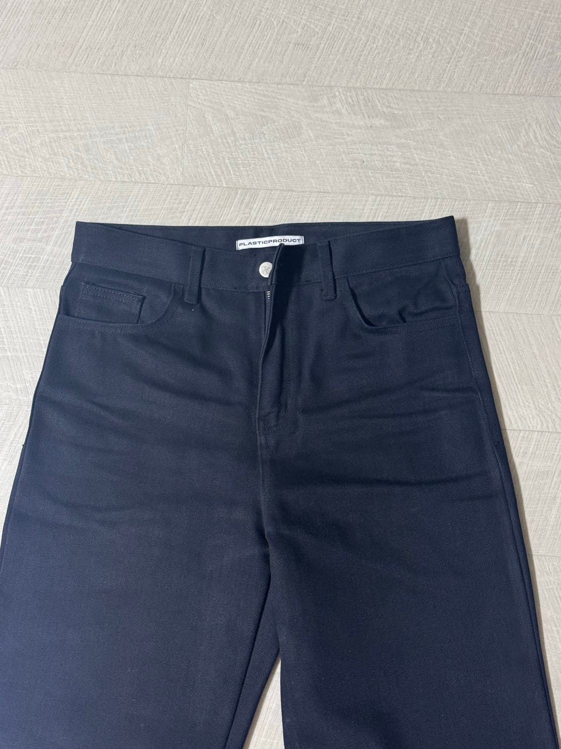 플라스틱프로덕트 지퍼 팬츠 블랙 S 상품이미지2