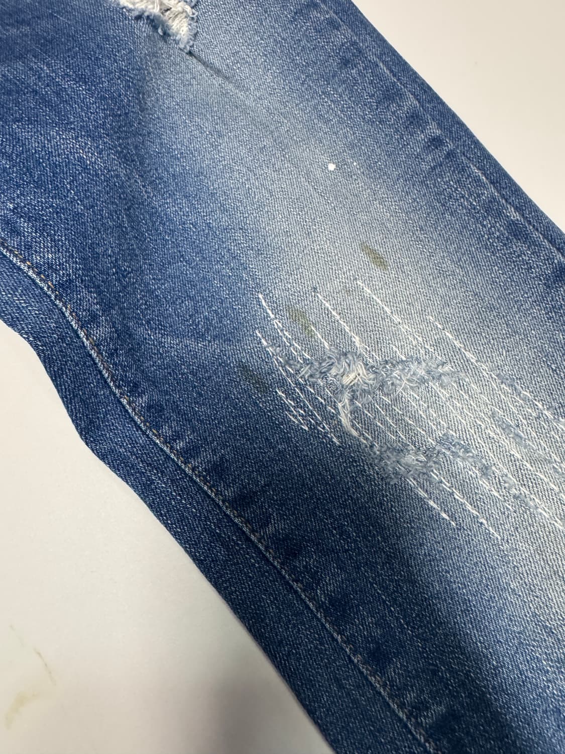 여성 디스퀘어드2 일자핏 빈티지 워싱 데님팬츠 40 상품이미지8