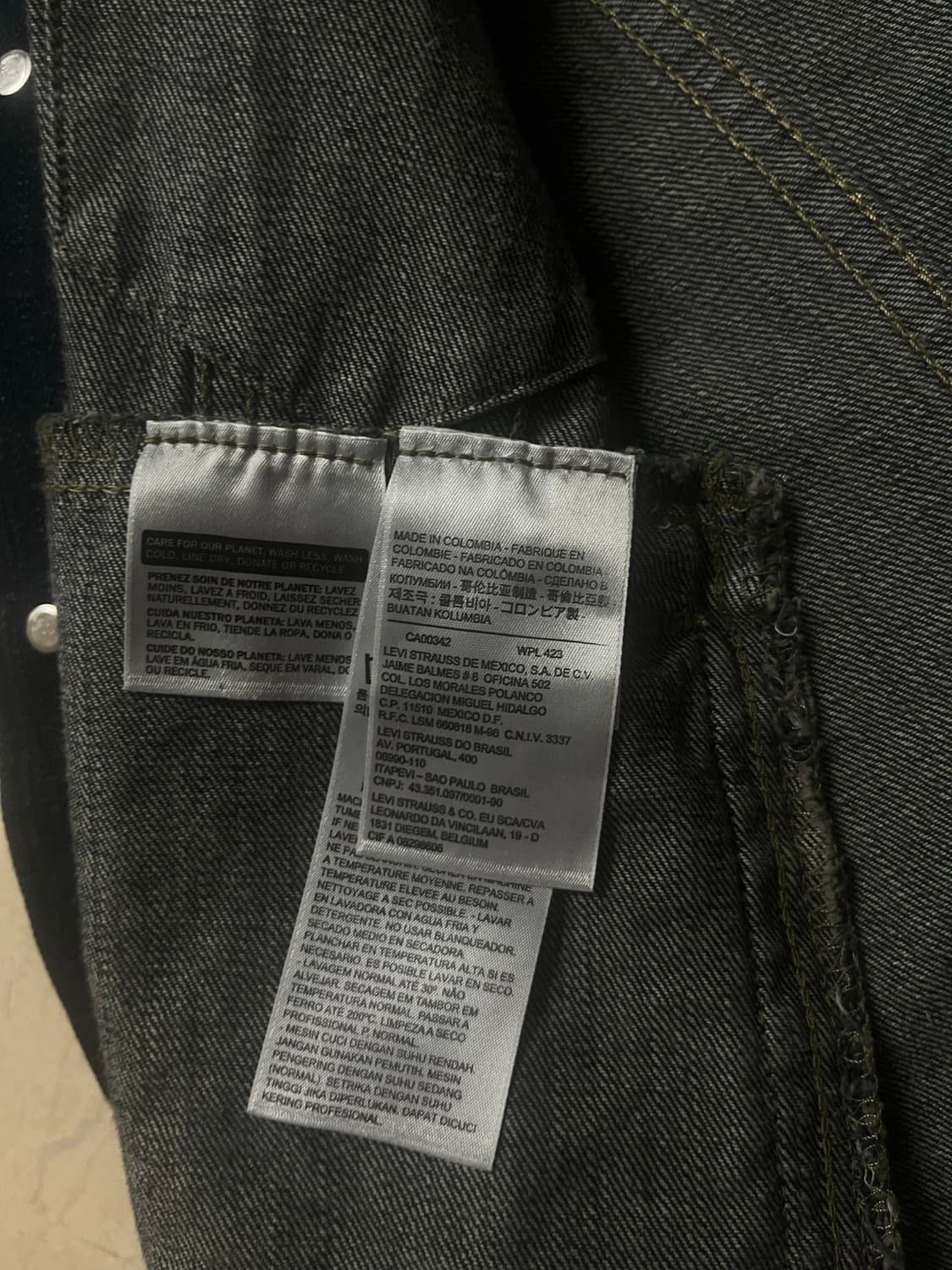 리바이스 청 데님자켓(S) 상품이미지4