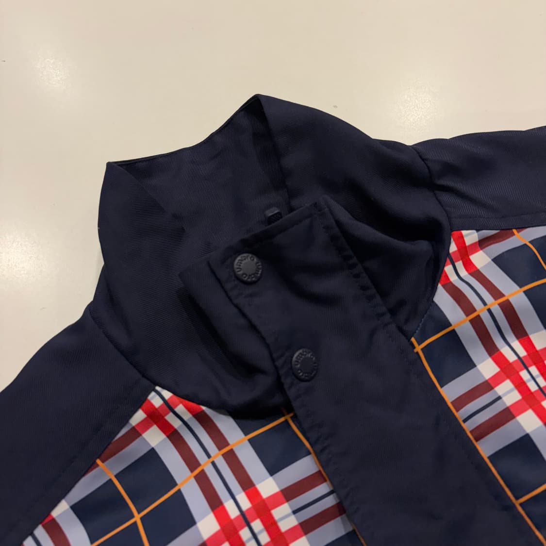 [95] 엄브로 네이비 체크 바람막이 자켓 B968 상품이미지4