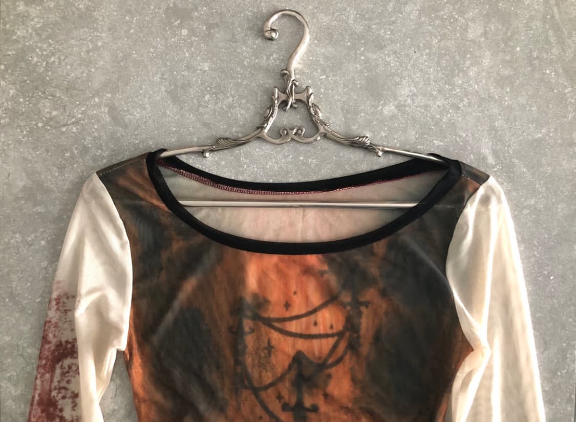 빈티지 오리엔탈 언발 메쉬 롱슬리브 상품이미지2