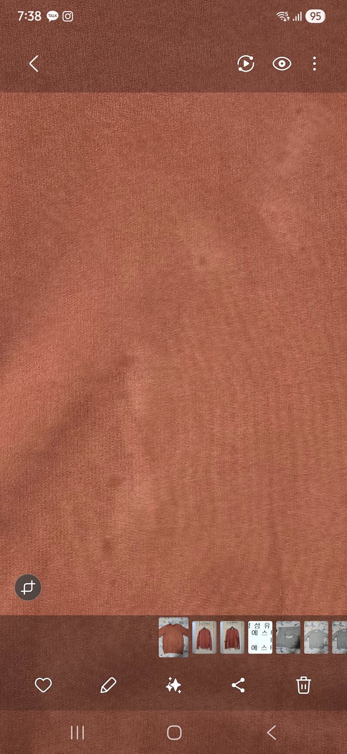 스톤아일랜드 맨투맨 티셔츠 테라코타 L 상품이미지6