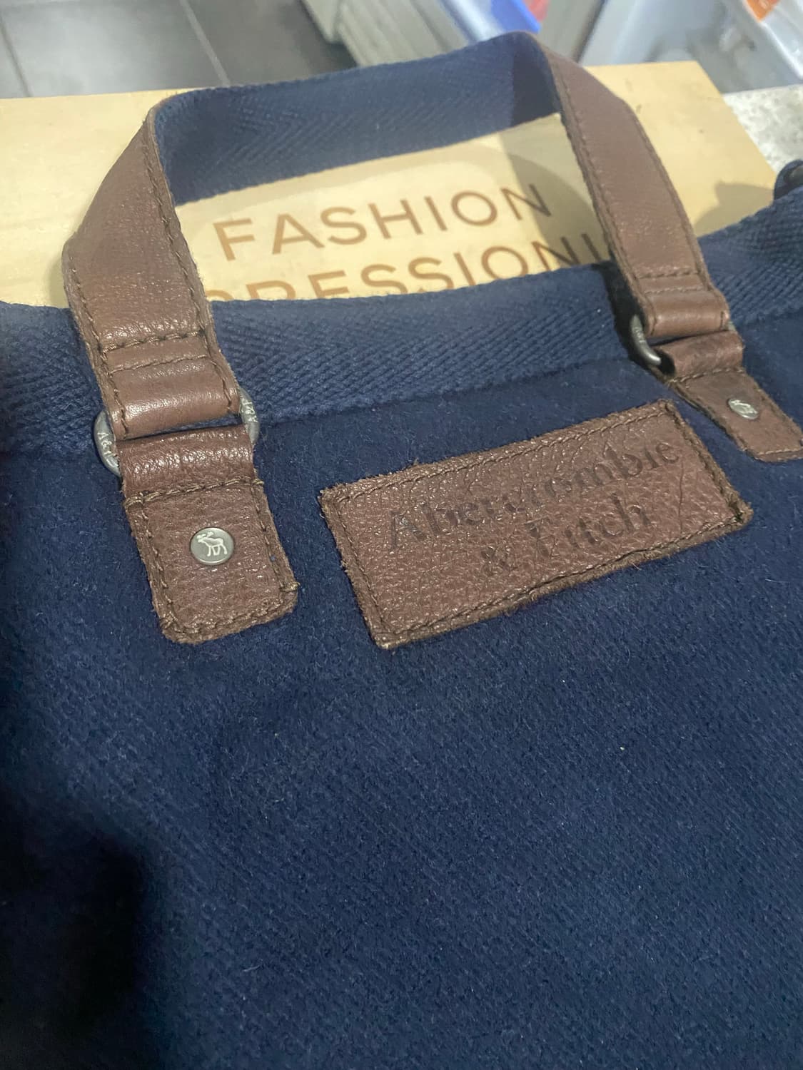 아베크롬비 가죽 배색 패브릭 가방 상품이미지10