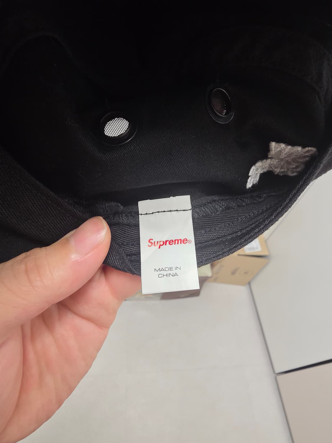 슈프림 밀리터리 캠프캡 블랙 - 22FW 상품이미지6