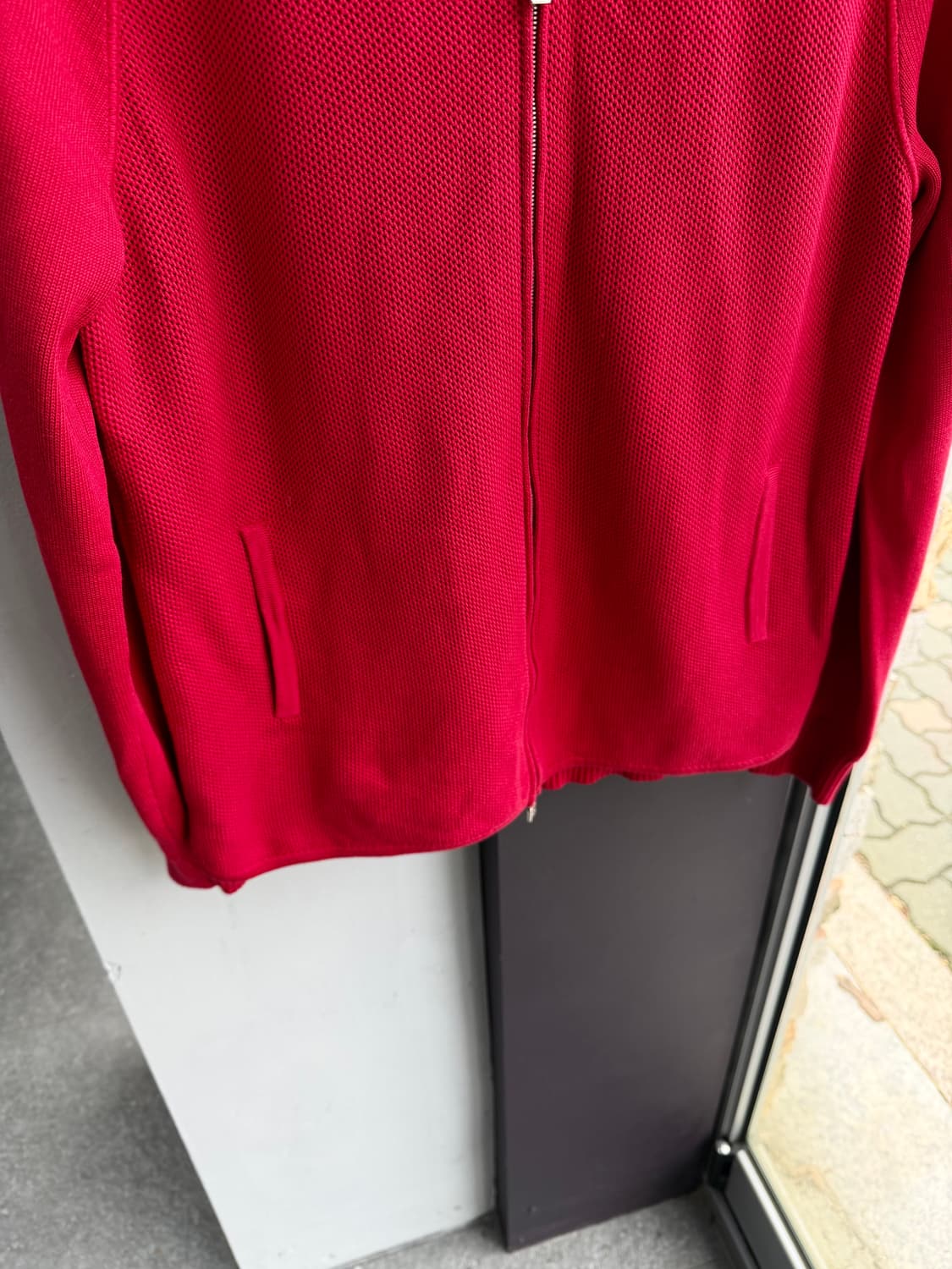 42/ 로로피아나 견 블랜딩 와플 니트 집업 상품이미지4