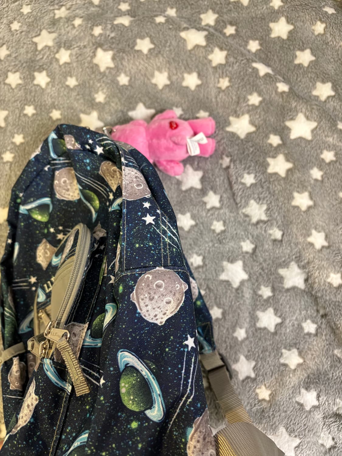 L.L Bean 일본 빈티지 우주 백팩 y2k 가방 별 무늬 도트 체크 상품이미지4