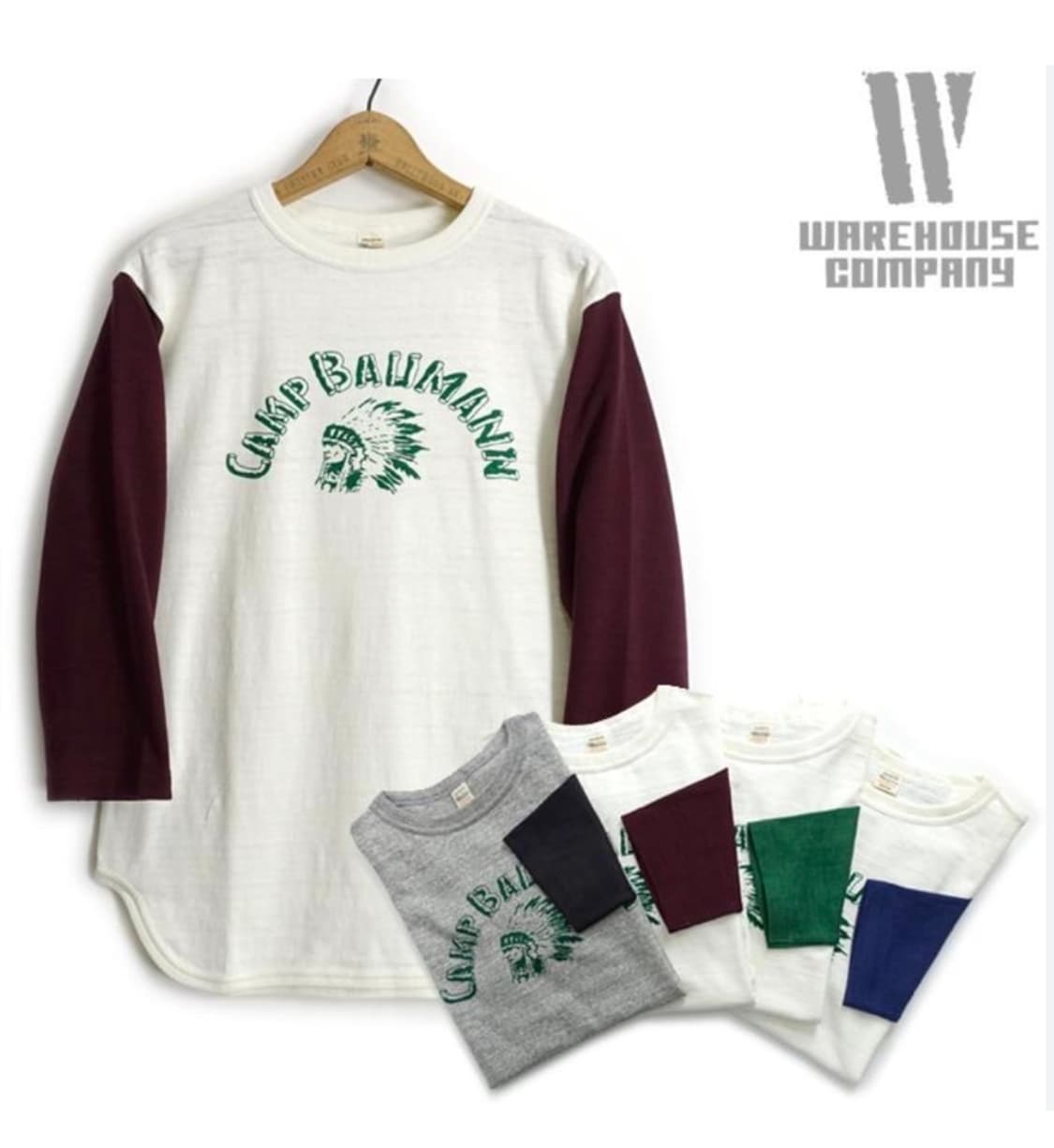 웨어하우스 7부 롱슬리브 긴팔 베이스볼티 WAREHOUSE 상품이미지5