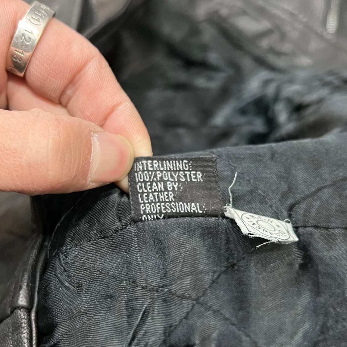  빈티지 레더 더블 라이더 자켓 y14992 상품이미지7