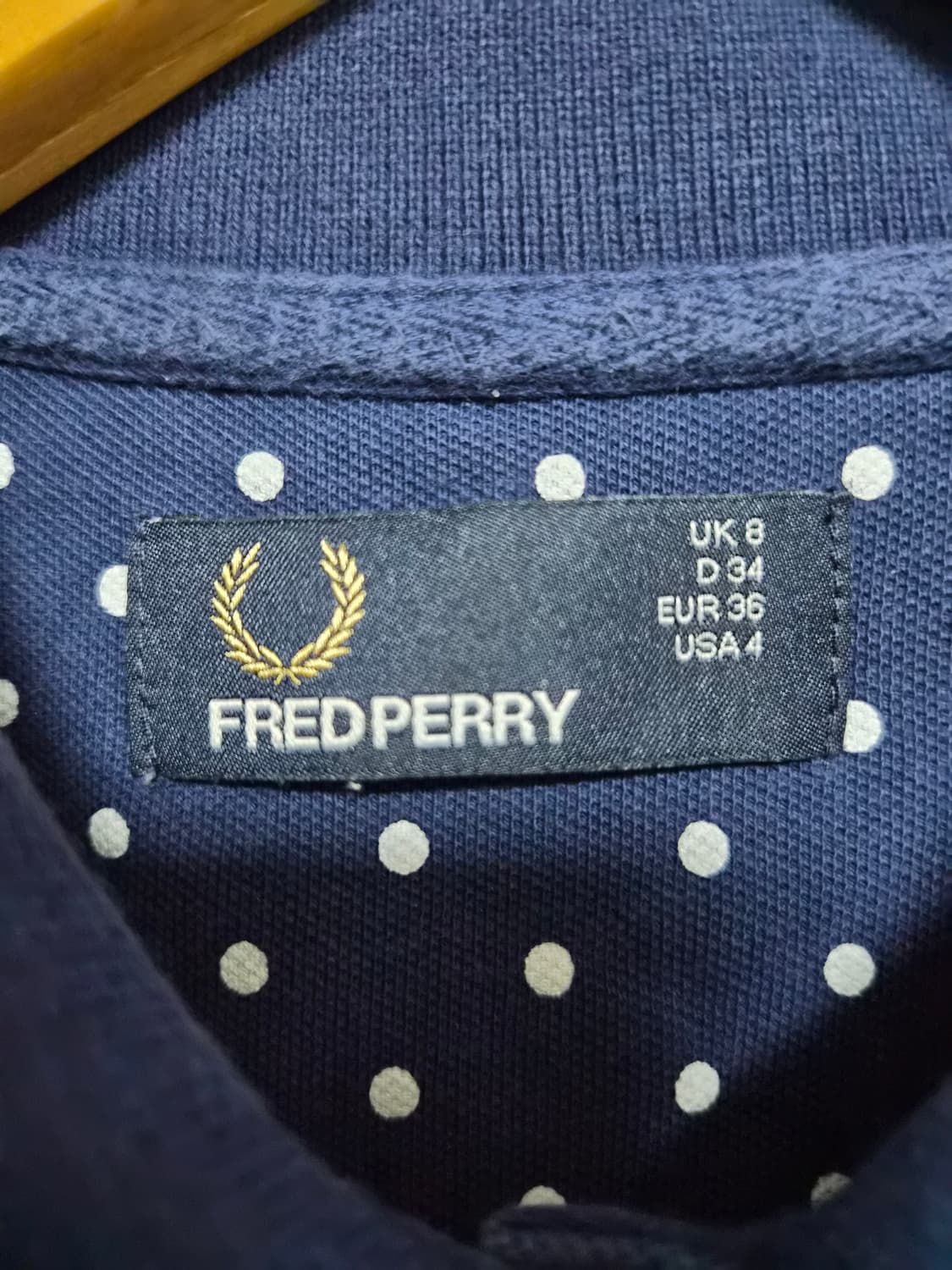 프레드페리 도트 카라 코튼 원피스 36사이즈 - O8 상품이미지3