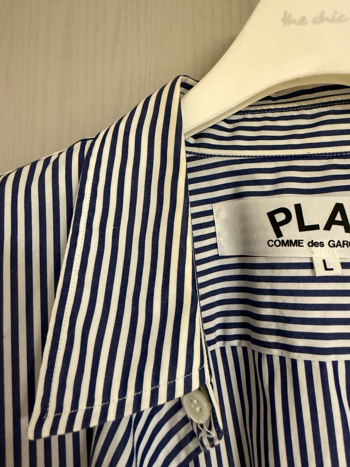 꼼데가르송 PLAY 스트라이프 셔츠 L 상품이미지3