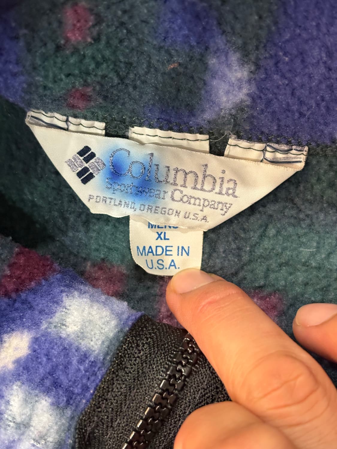 [XL] 90s USA 콜롬비아 아즈텍 플리스 후리스 상품이미지4