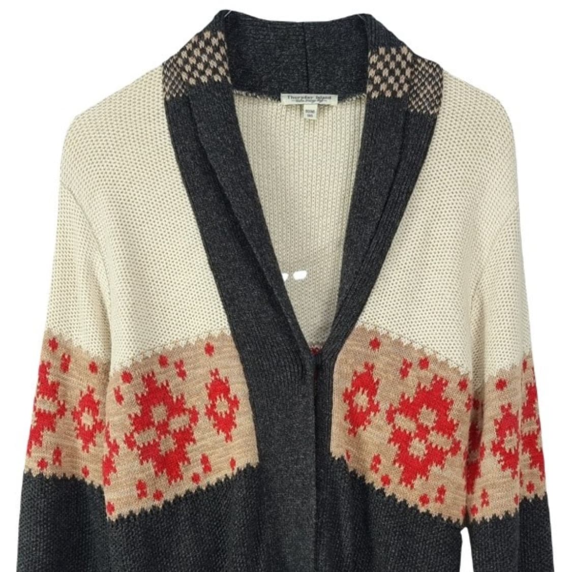 [써스데이아일랜드] 에스닉 패턴 숄카나 롱 가디건 M18883 상품이미지4