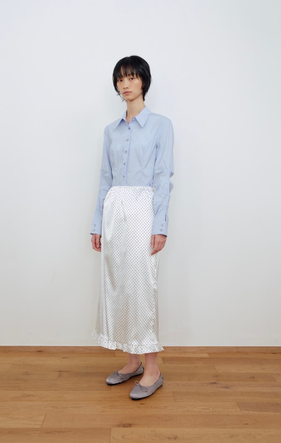 마조네 FRILL LAYERED LONG SKIRT_WHITE 상품이미지2