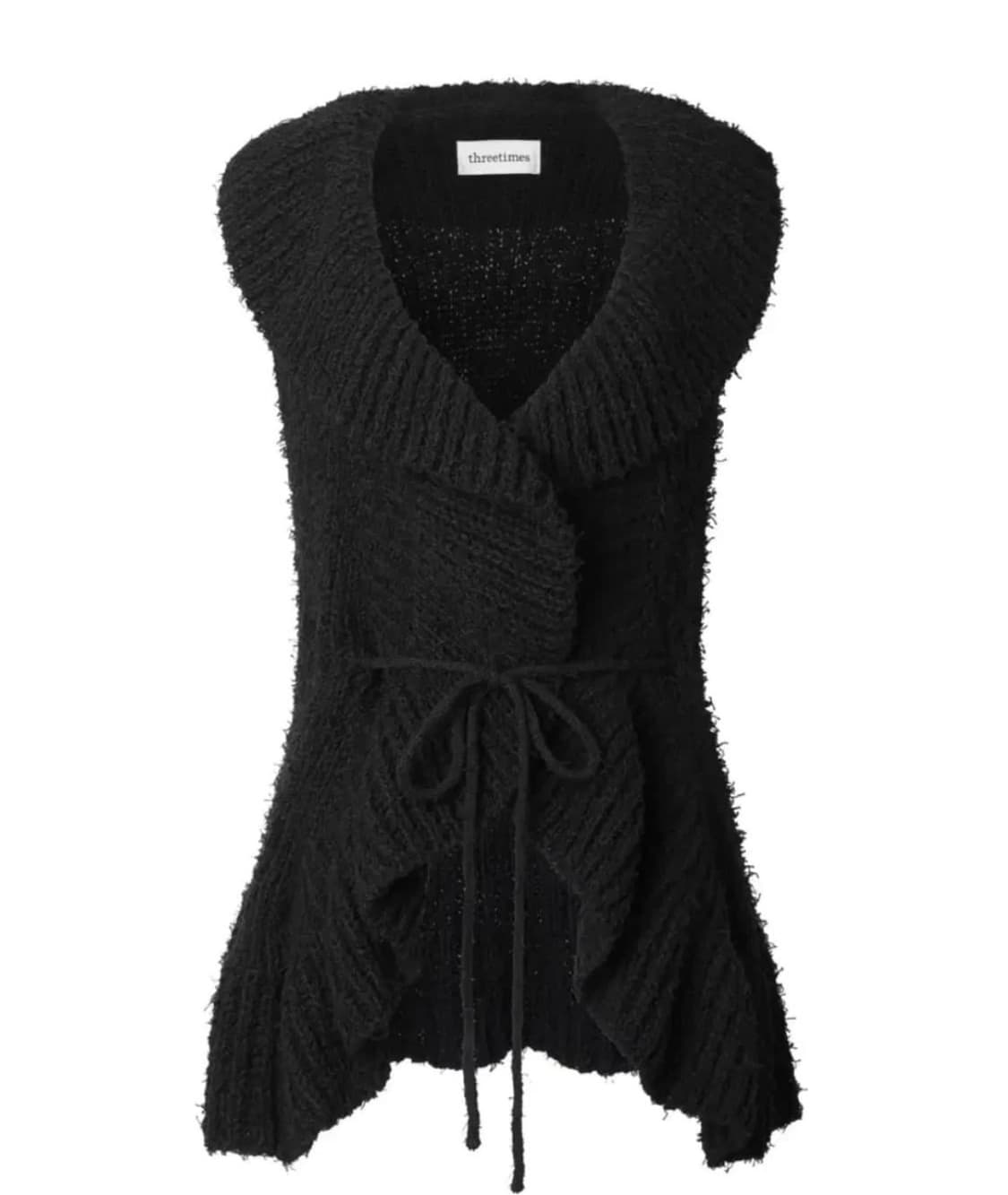 쓰리타임즈 러플 베스트 블랙 상품이미지1