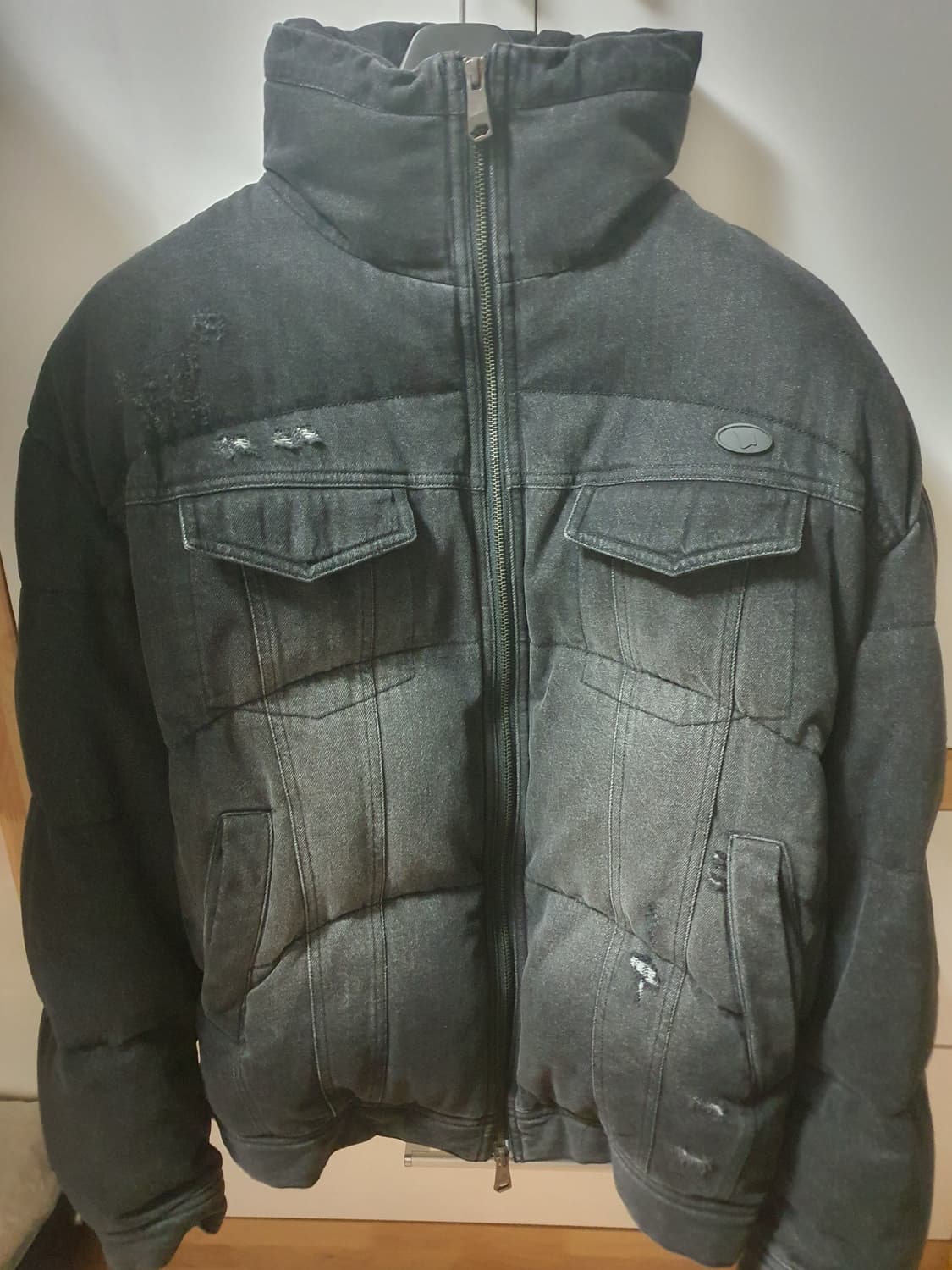 아더에러 nox 녹스 데님 푸퍼 자켓 느와르 m사이즈 상품이미지1