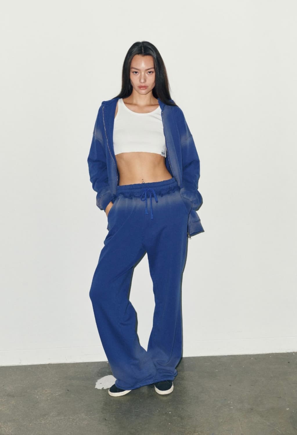 Double belt sweatpants_Blue  상품이미지2