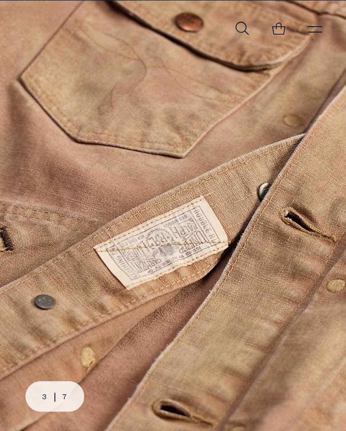 RRL 디스트레스트 캔버스 트러커 상품이미지3