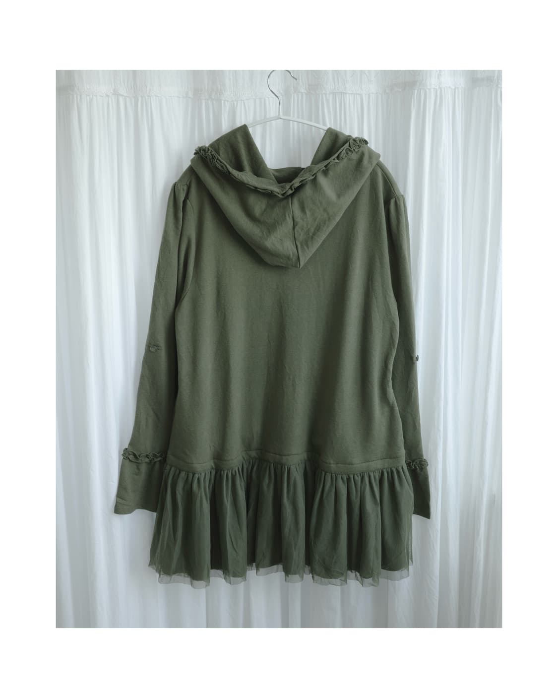 Kahki lace hoodie 상품이미지3