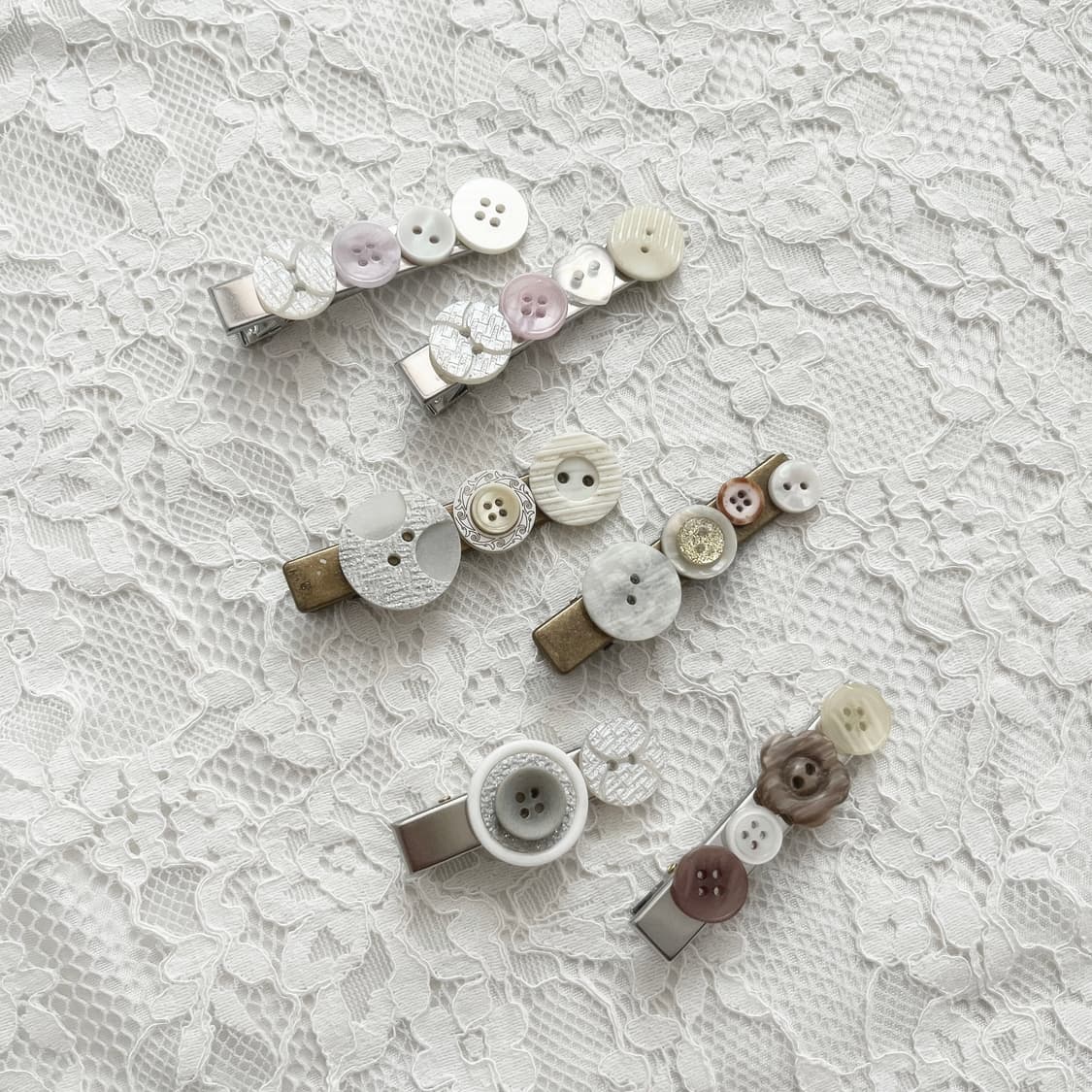 ⊰one and only⊱ button hair-pin 단추 헤어핀 상품이미지4
