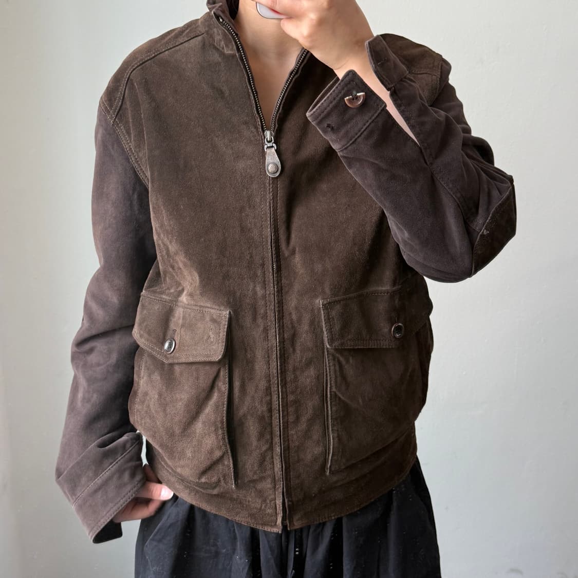 [L] 빈폴 소가죽 스웨이드 자켓 상품이미지2