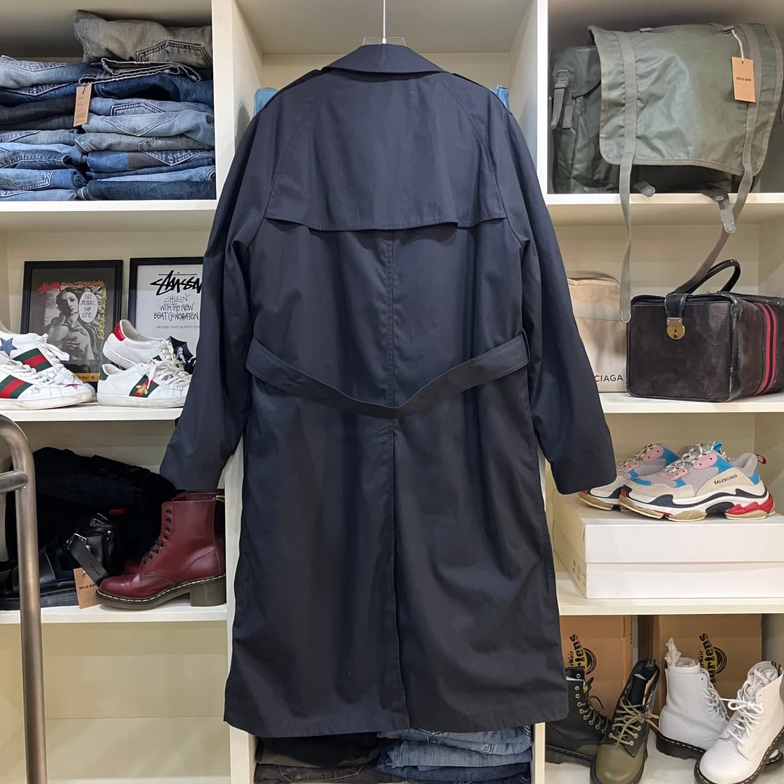 네이비 트렌치 군용코트 42L 상품이미지3