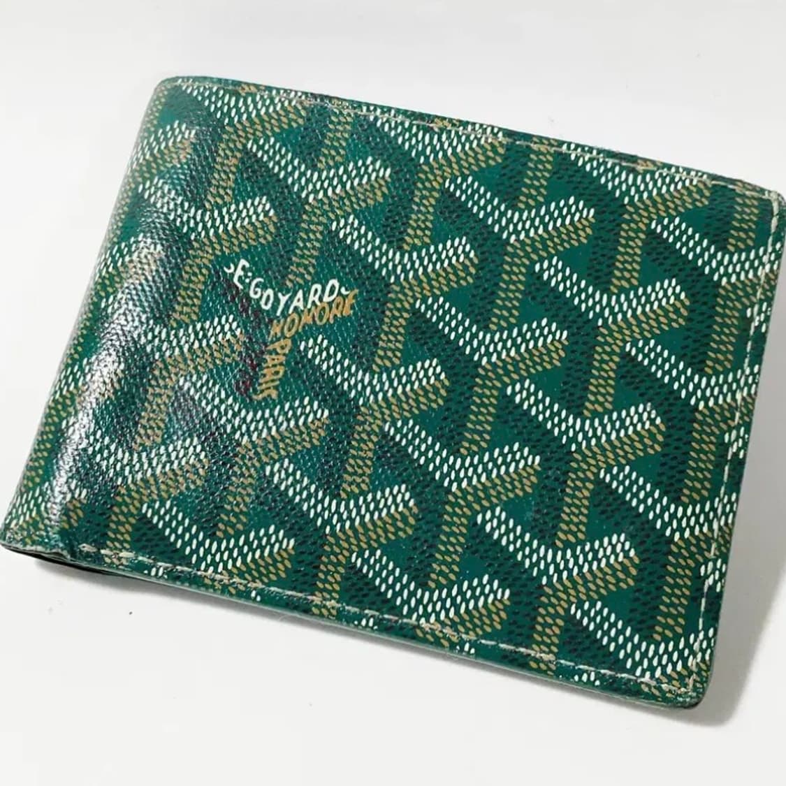 [정품] GOYARD 고야드 빅투와르 그린 카프스킨 반지갑 상품이미지2