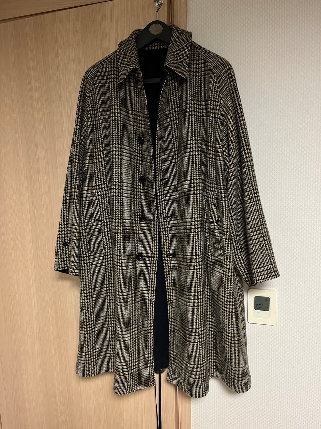 아나토미카 리버서블 코트 22FW 하운드투스/네이비 게버딘 50 상품이미지4