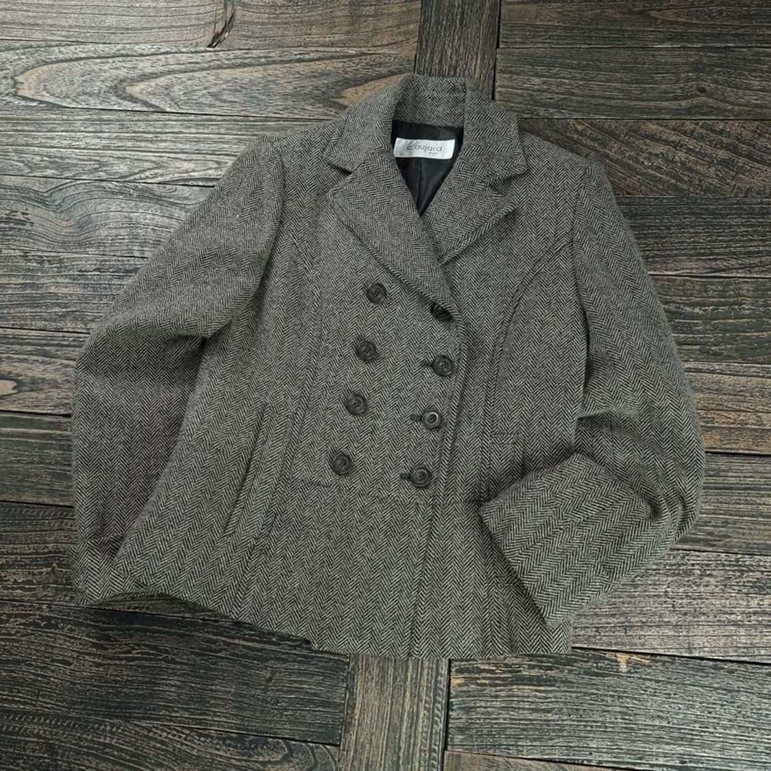 [일본빈티지] 헤링본 모직 더블 자켓 M18304 상품이미지1