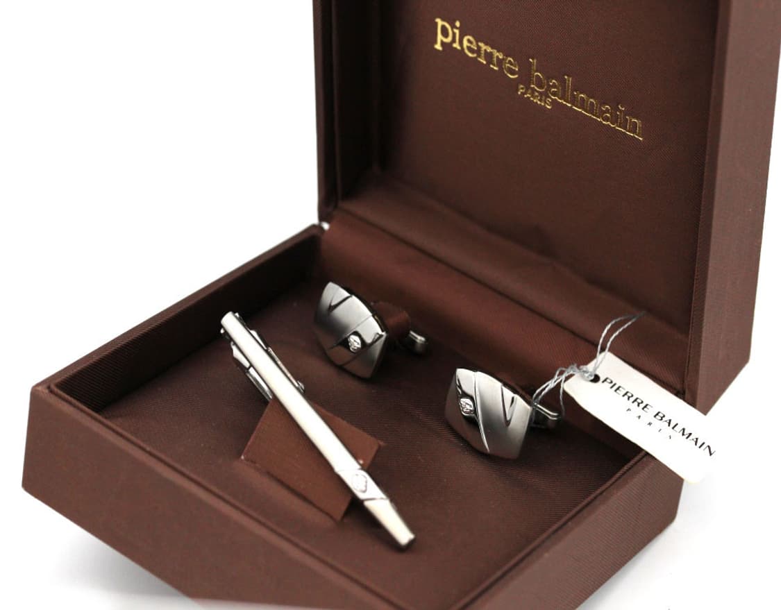 피에르발망 5.4cm S등급 남자 명품 넥타이핀 커프스 세트 상품이미지1
