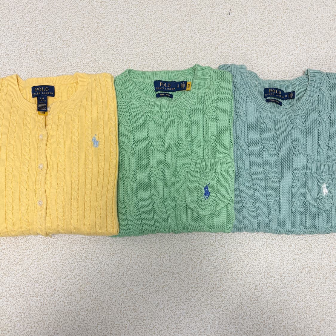 정품 폴로랄프로렌 여성 케이블 반팔 니트, 가디건 상품이미지1