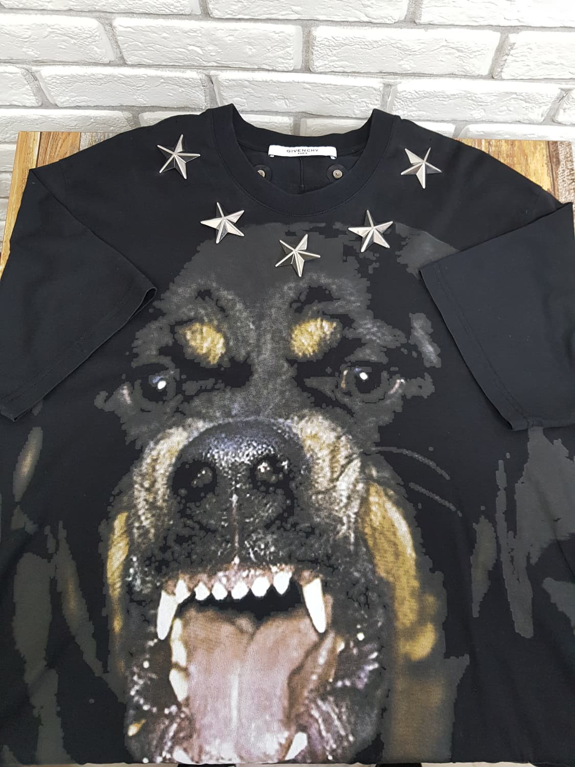 [s/정품] 지방시 로트와일러 스타 티셔츠 블랙 상품이미지9