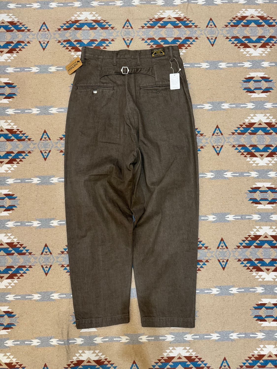 [3][L] 캐피탈 12oz 야가스리 자카드 데님 팬츠 카키  상품이미지3